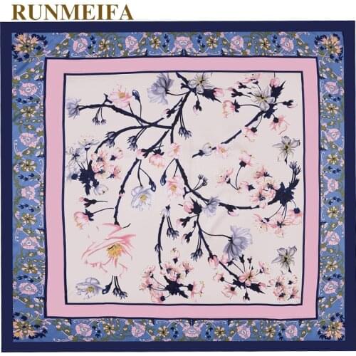 100% twill silk square scarf Printed shawl 130cmx130cm for ladies accessories scarfs Big Bufandas vogue foulard femme muffler