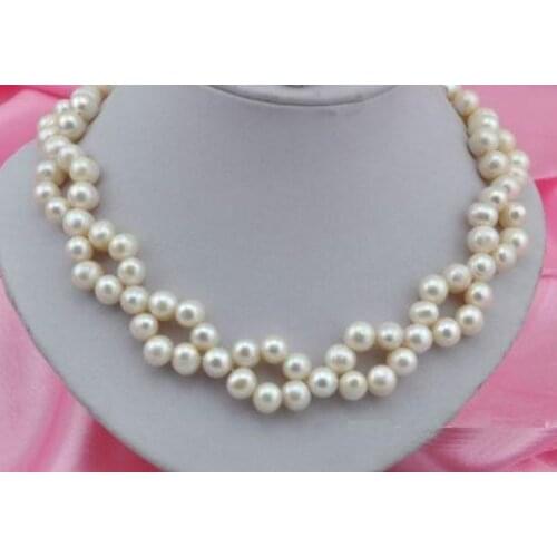 2017 18" 8-9mm Akoya SOUTH SEA White Pearl Necklace