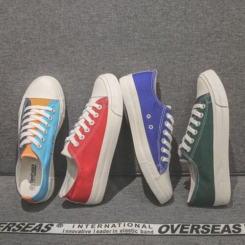 2021 Autumn Casual Canvas Shoes Fashion Mens Shoes Korean Version of The Trend Color Matching Student Sports Shoes