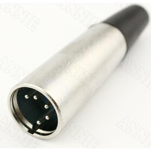 30pcs/lot 5 Pin XLR Male Socket Bridge Plug Connector Microphone Jack Adapter