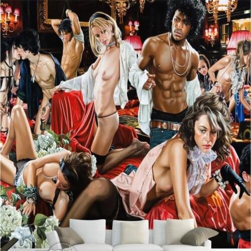 Beibehang 3D Romantic Dance girl dance nightclub disco hotel bar KTV wall art wallcovering murals-3d wall papers home decor