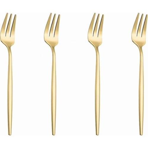 4Pcs Stainless Steel Cute Fruit Coffee Forks Fruit Dessert Forks Candy Tea Forks Drink Tableware Kitchen Party Fork Dropshipping