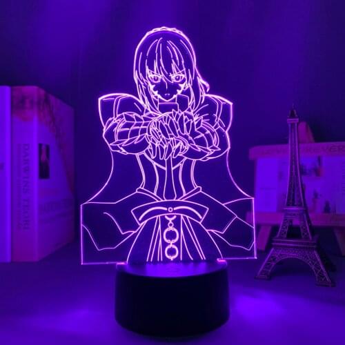 Anime 3d Lamp Fate Stay Night Saber for Bedroom Decor Birthday Gift Manga Fate Stay Night Saber Led Night Light Lamp