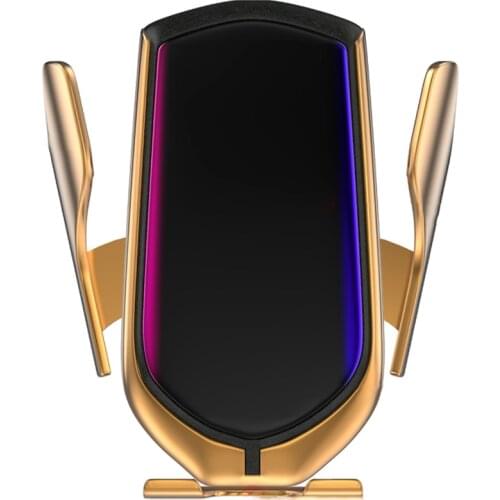 R1 automatic clamp 10W car wireless mobile phone charger infrared induction car phone holder for mobile phone charging