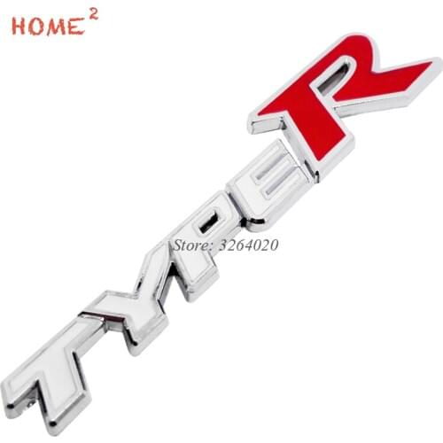 Car Metal Stickers for TYPE R TYPE-R Logo Badge Emblem Decals Decor for Honda Crosstour Civic Odyssey CR-V Accord City Insight