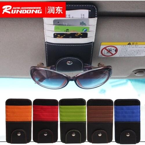 Car multi-function sunshade glasses clip paper id card clip r-7257