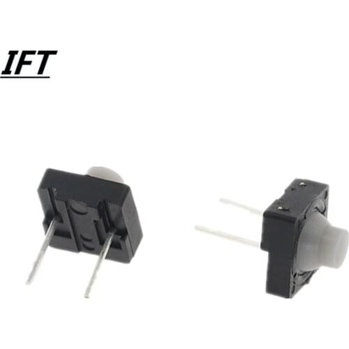 50pcs/lot Free shopping 8*8*5.5MM 2PIN G77 Conductive Silicone Soundless Tactile Tact Push Button Micro Switch Self-reset