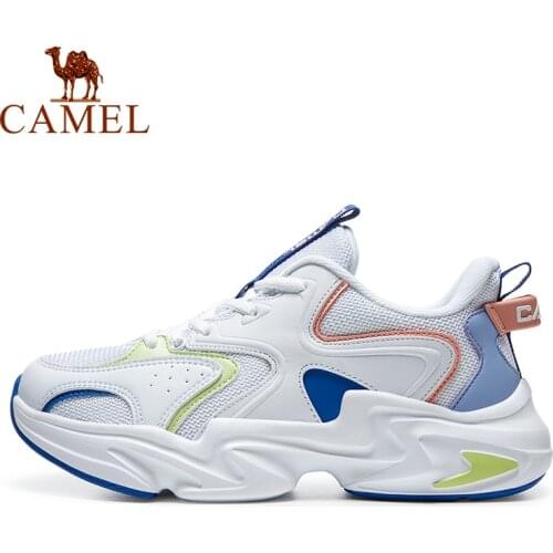CAMEL Leisure Sports Shoes Men Women Platform Casual Sneakers Women Fashion Breathable Chunky Sneaker Shoes Spring Summer 2021