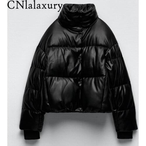 Cnlalaxury Women's Leather Down Jackets