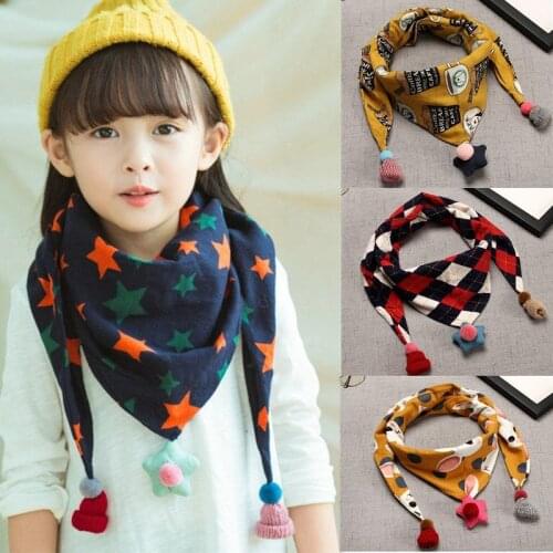 Baby Cotton Neck Scarf Cute Print Children Warm Scarf Kids Collars Autumn Winter Boys Girls O Ring Scarf Baby Cloth Accessories