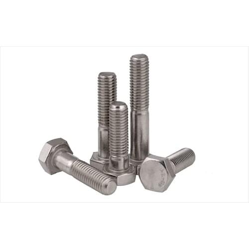 DIN931 304 stainless steel half thread screw M6 M8 screws External hex screws 304 bolt