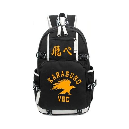 Haikyuu Cosplay Backpack Canvas Bag Luminous Schoolbag Travel Bags