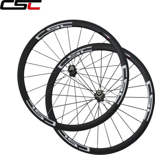 CSC 700C U Shape SAT No outer holes 25mm Width 38mm clincher carbon wheels road bike wheelset Tubeless compatible pillar sapim