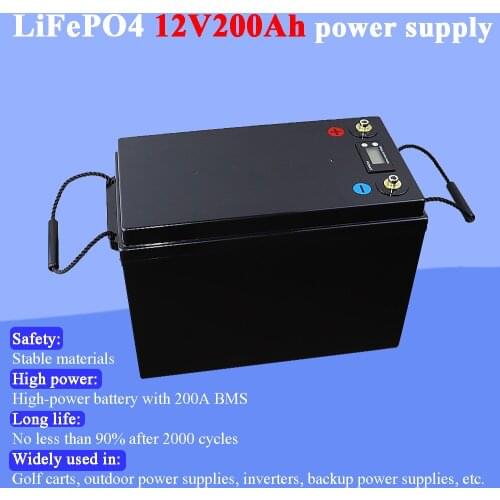 Land Voyager 12v 200Ah High safety good discharge Lifepo4 lithium battery pack 12.8v battery electric bike for electric bike