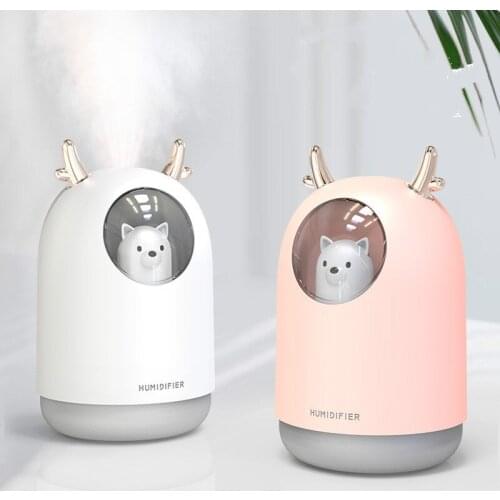 USB Cute Pet Mini Night Light Humidifier Large Amount of Fog Home Bedroom Office Student Dream Trojan Creative Humidificador