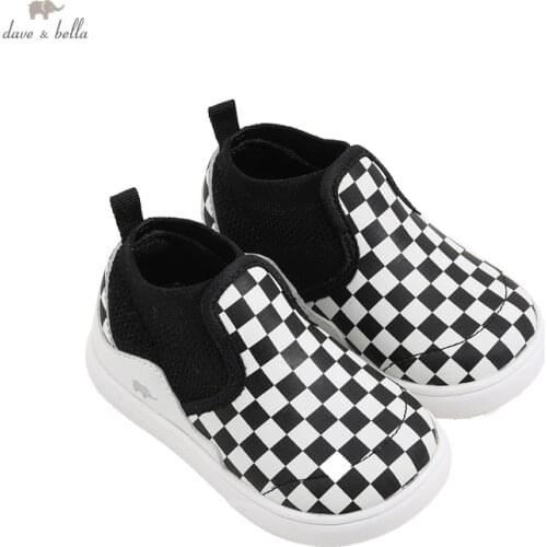 DB17399 Dave Bella spring baby boys fashion plaid shoes new born boy casual shoes