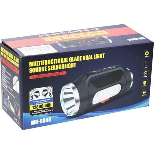 Powermaster WH-8088 12800 Mah 4 Mode USB Power Output 37 LED + 1 Cob Leds Hand Type Flashlight Searchlight