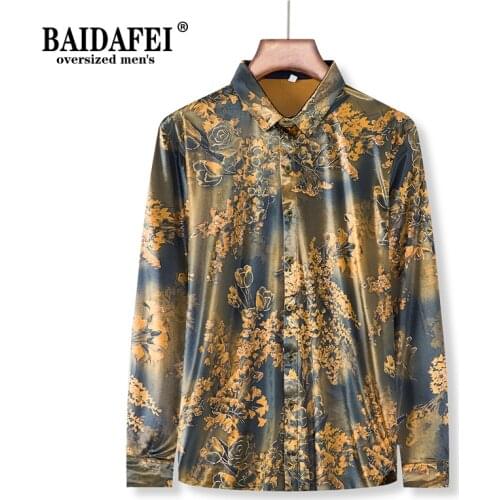 Plus Size 7XL 8XL Men Shirts 2021 Spring Autumn New Mens Luxury Long Sleeve Shirt Male Casual Loose Button Down Dress Shirt