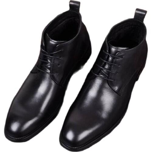 Luxury Men PU Leather Fashion Shoes Low Heel Fringe Shoes Dress Shoes Brogue Shoes Spring Boots Vintage Classic Male Casual
