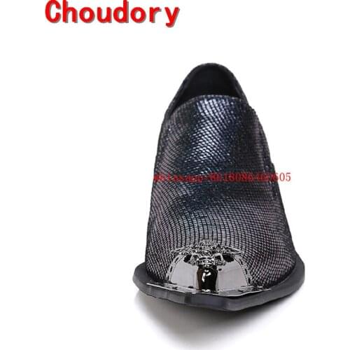 Zapatos hombre men leather shoes wedding dress black luxury fish skin mens glitter shoes high heel oxford shoes for men loafers