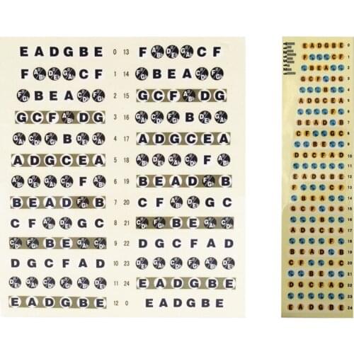 ELOS-Guitar Fretboard Note Decals Fingerboard Frets Map Sticker for Beginner Learner Practice Fit 6 Strings Acoustic Electric Gu