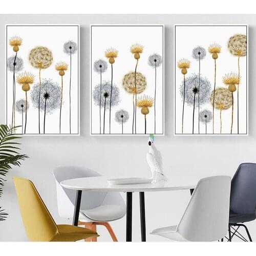 Nordic Abstract Dandelion Wall Art Picture For Home Decoration Beautiful Flower Canvas Posters and Prints Modern Decoration