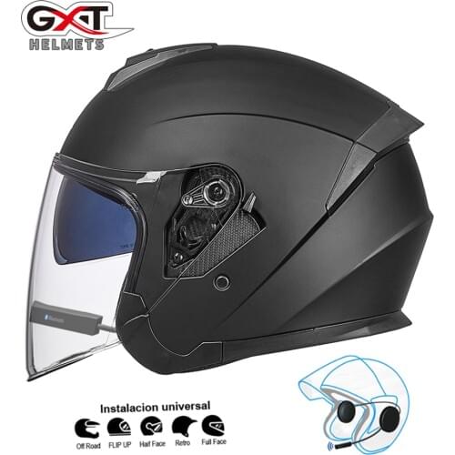 GXT Bluetooth Motorcycle Helmet Headset Biker Moto Helmet Earphone Wireless Speaker Motorbike Crash Helmet Casco With Bluetooth