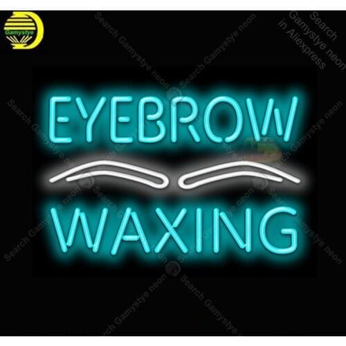Neon Sign for Eyebrow Waxing with Eyebrows neon Light Sign Store Display glass Tube Handcrafted Arcade Art Neon Lamp for Room