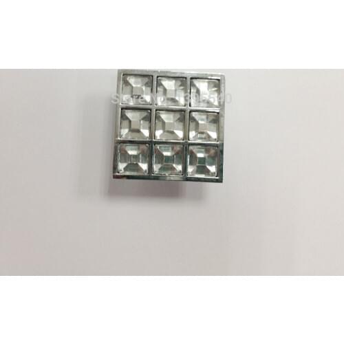 New 10pcs 16mm Clear Square Crystal Cabinet Knobs Drawer Handles Furniture Hardware Knobs Wardrobe Closet Pulls