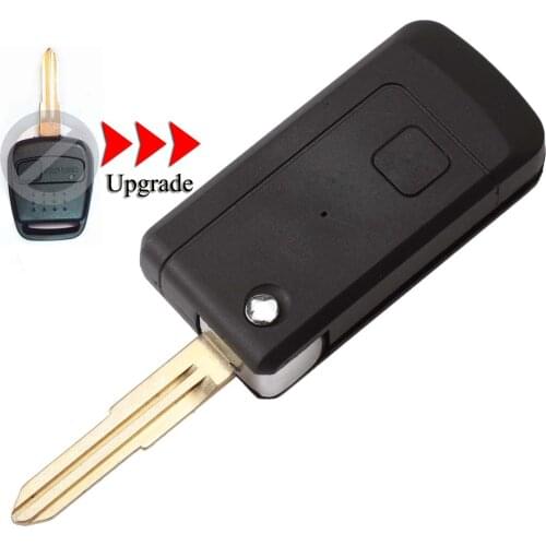 Kutery 10pcs/Lot Upgrade Folding Car Key Shell For Nissan BlueBird Lannia Elgrand 1Button With Uncut Blade Remote Car Case Cover