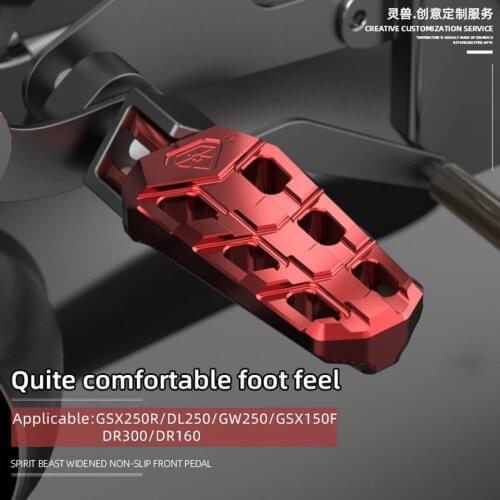 SPIRIT BEAST Motorcycle Front Footrest Non-slip Pedals Foot Pegs For Suzuki GSX250R GW250 DL250 GSX150F GIXXER 155 DR160 DR300