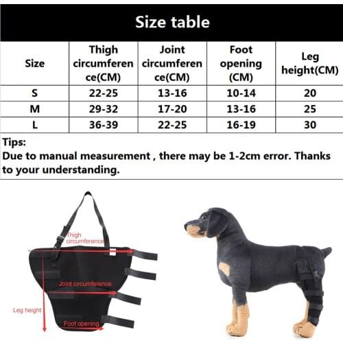 Pet Dog Leg Brace Right/Left Rear Leg Knee Hock Brace Bandages Straps Protection Dog Joint Bandage Wrap Dog Recovery Supplies