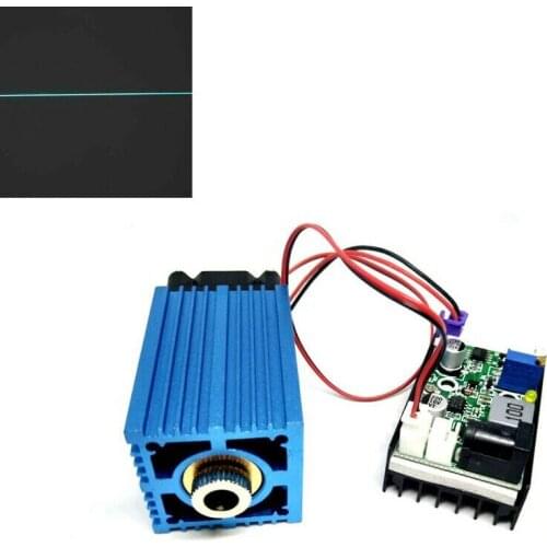 488nm 60mW Adjustable Stage Effect Light Line Laser Diode Module W/Fan&Adapter