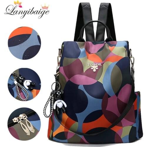 Fashion Backpack Women Oxford Cloth Shoulder Bags School Bags for Teenage Girls Light Ladies Travel Backpack mochila feminina