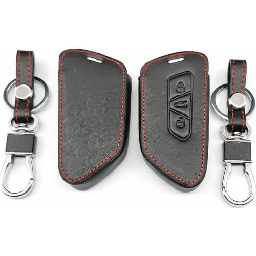 3 Button Smart Keychian Holder Car Key Case Cover For VW Volkswagen Golf 8 MK8 2020 Skoda Remote Control Protector Skin Shell