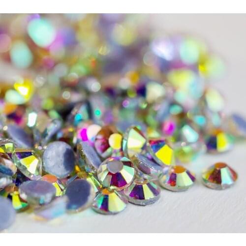 NewAB Plating Crystal HotFix Rhinestone Glass Artificial Gem Clothing Decoration Glinting High Quality MCstones Factory
