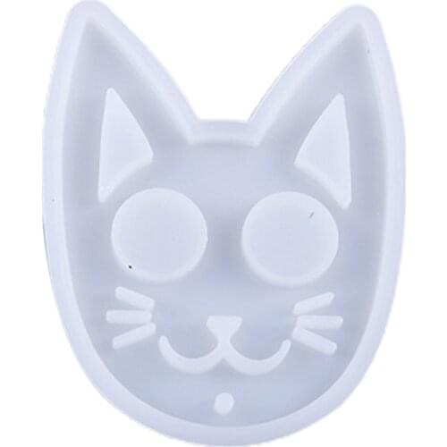 Super Glossy Self-defense Cat Keychain Crystal Epoxy Resin Mold DIY Crafts Jewelry Necklace Pendant Silicone Mould