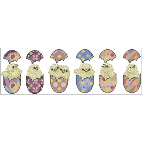 Chick out of the shell patterns Counted Cross Stitch 11CT 14CT DIY Chinese Cross Stitch Kits Embroidery Needlework Sets