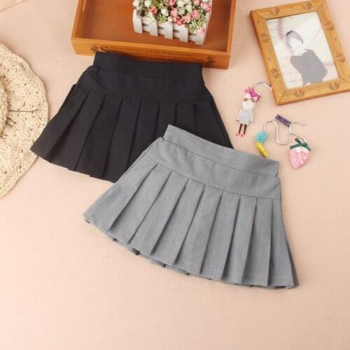 Tutu Skirt For Baby Girl Clothes Toddler Teenage Girls Skirts Children Clothes Kids Solid All-matched Cotton Pleated Skirt Saias