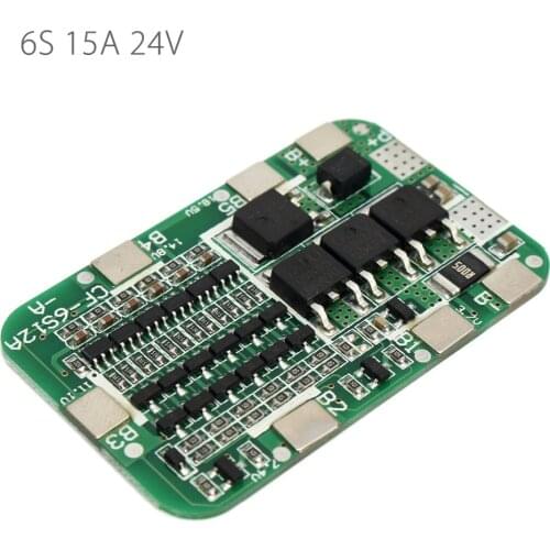 PCB BMS 6S 15A 24V Battery Protection Board For 18650 Li-ion Lithium Battery Cell