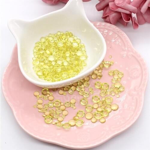 ZFPARTY 350pc Yellow Simulation Dewdrop Waterdrop Droplets Stones for DIY Paper Craft Card Making Decor Accessories Scrapbooking