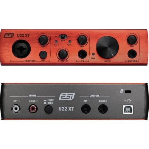 New ESI U22XT Professional USB 2.0 Audio Interface Sound Card 24-Bit/ 96KHz Full Speed 2 in 2 out WDM ASIO 2.0 Core Audio