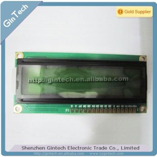 10PCS/lot 16x2 Character LCD Display Module green blacklight Olivine LCD 1602 5V LCM free 2.54mm pin header