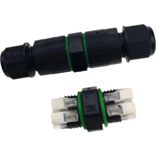2pin IP68 Waterproof Cable Connector Socket Electrical Wire Plug Adapter Outdoor