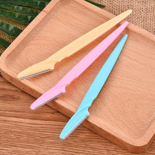 3Pcs/Pack Small Professional Portable Eyebrow Trimming Shaver Safe Blade Facial Hair Remover for Women Makeup Beauty Tools