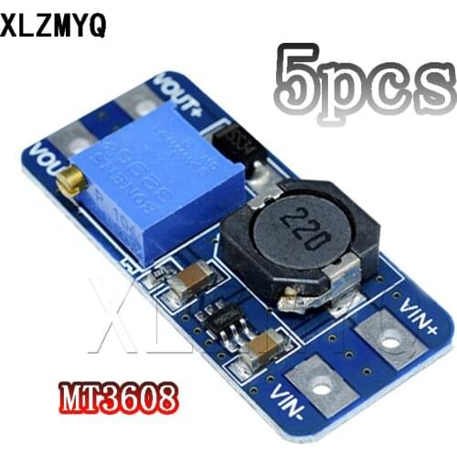 5/10pcs MT3608 5V 12V 24V 28V DC-DC Step Up Converter Booster Power Supply Module Boost Step-up Board MAX output 28V 2A MT-3608