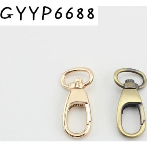 50pcs 100pc 37*18mm one trigger snap hook clasp metal clip swivel dog leash hardware hand bag gold swivel clasp