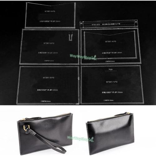 1 Pcs Acrylic Clutch Handbags Templates Model WT951 for Leather Crafting Handwork Craft DIY Hobby