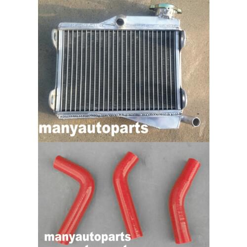 GPI High-per Aluminum Radiator With RED HOSE FOR YAMAHA RD250 RD 250 RD350 LC 4L0 4L1