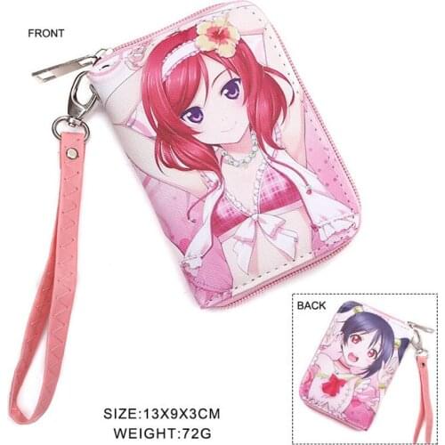 Anime Lovelive Nishikino Maki PU Short Wallet Yazawa Nico Coin Purse
